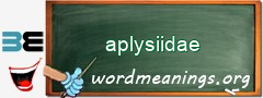 WordMeaning blackboard for aplysiidae